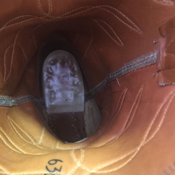 Lucchese Vintage San Antonio Smooth Ostrich Western Cowboy Boots Womens 9.5 B - Picture 10 of 12